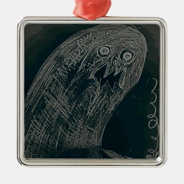 mask teckning och din själ växer mörk julgransprydnad metall (Framsidan)