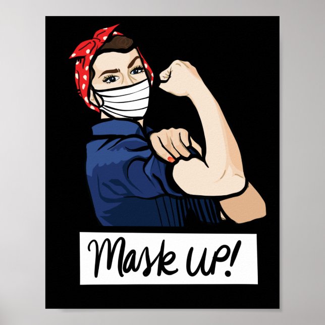 Mask UP Rosie the Riveter Poster (Framsidan)