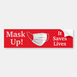 Mask upp! Den räddar liv Bildekal