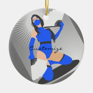Mask Warrior Princess Thunder_Cove Julgransprydnad Keramik