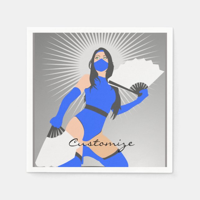 Mask Warrior Princess Thunder_Cove Pappersservett (Framsidan)