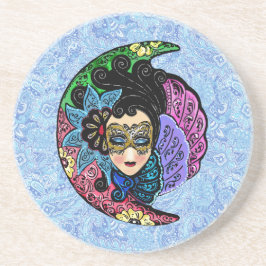 Mask Woman och Crescent Måne Underlägg