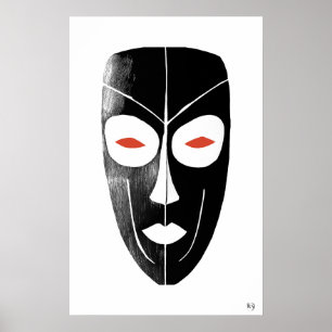 Maska - Arkivera tecknade utskrift Poster