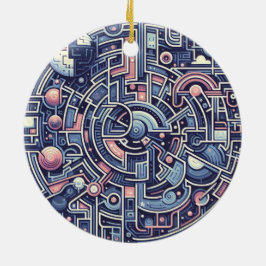 maska julgransprydnad keramik