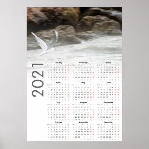 Måskalender 2021 Affisch - Måndag först