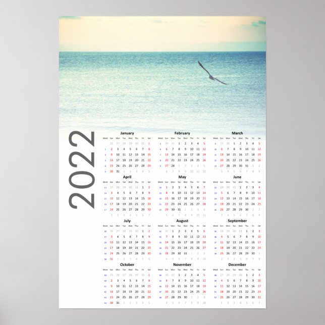 Måskalender 2022 Poster - Söndag först (Framsidan)