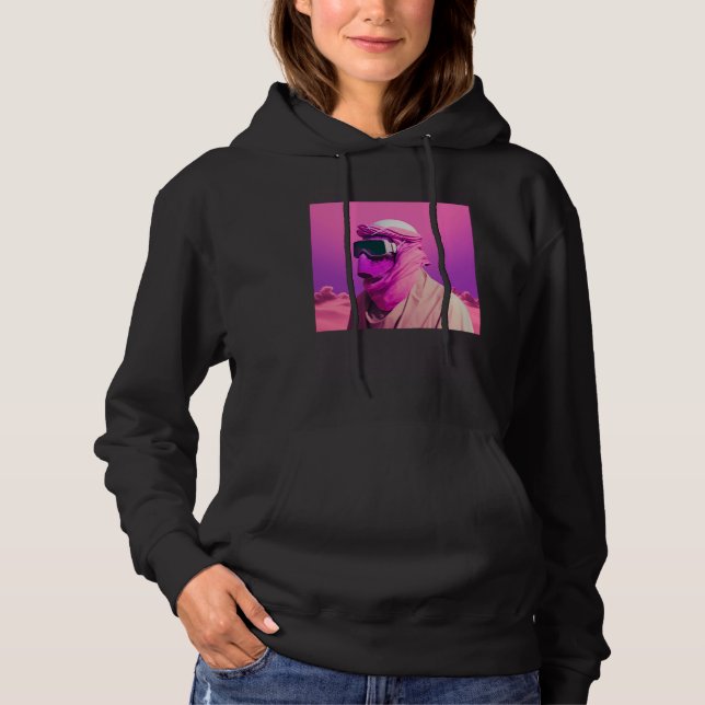 Masked Arab in a Vaporwave Desert Retrowave style T Shirt (Framsida)