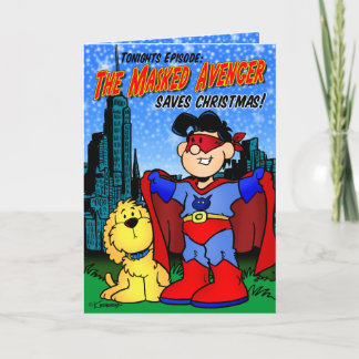 Masked Avenger Christmas Card Kort