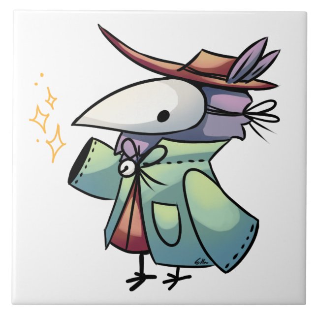 Masked Bird Kakelplatta (Framsidan)