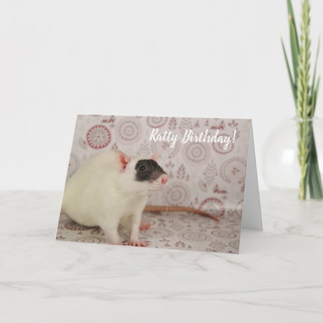 Masked Rat - Ratty Birthday Kort (Framsida)