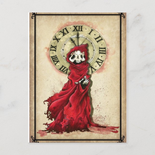 Masken av den röda döden, Edgar Allan Poe Vykort (Framsida)