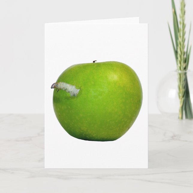 Masken i äpplet kort (Framsida)