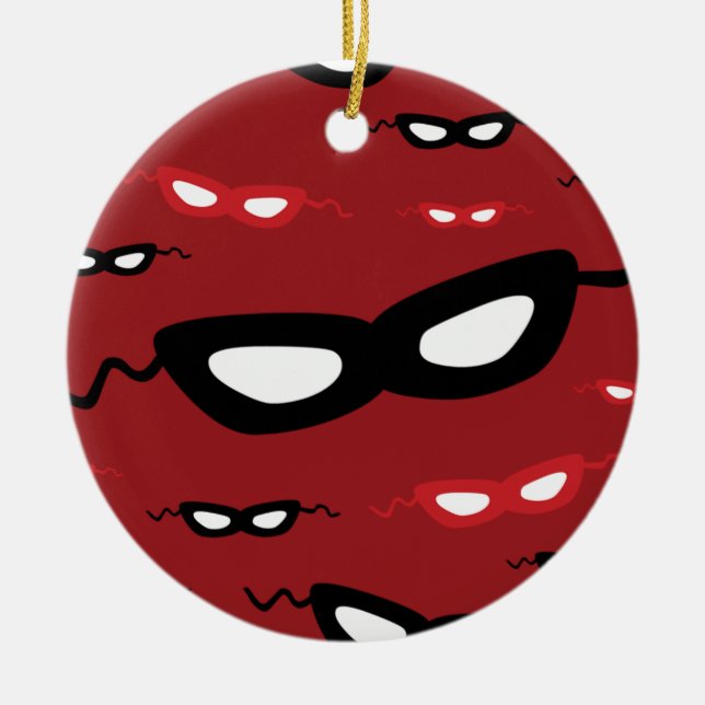 Masker Julgransprydnad Keramik (Framsidan)