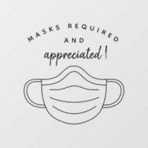 Masker obligatoriska och uppskattade Moderna ansik