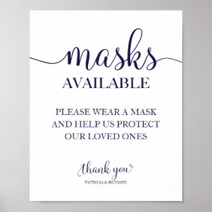 Masker Tillgängliga Enkla Kalligrafi Bröllopsskylt Poster