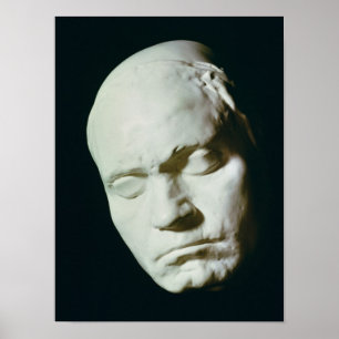 Maskera av Beethoven, taget från liv på åldern av Poster