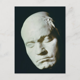 Maskera av Beethoven, taget från liv på åldern av Vykort