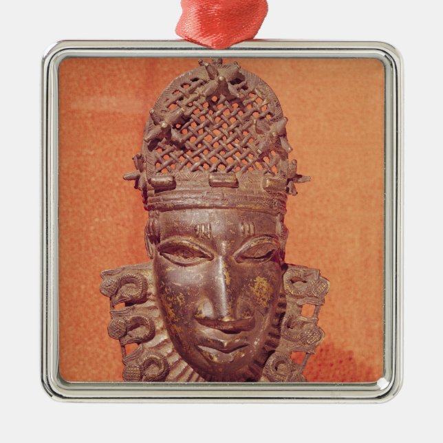 Maskera Benin Julgransprydnad Metall (Framsidan)