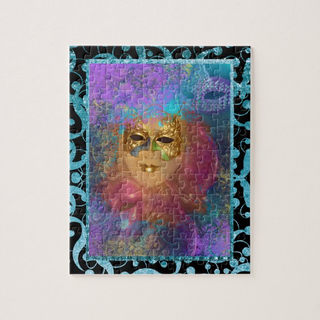 Maskera "för mardigras" för maskeraden det pussel (Vertikal)