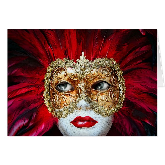 MASKERA HÄLSNINGSKORT (Framsidan Horizontal)