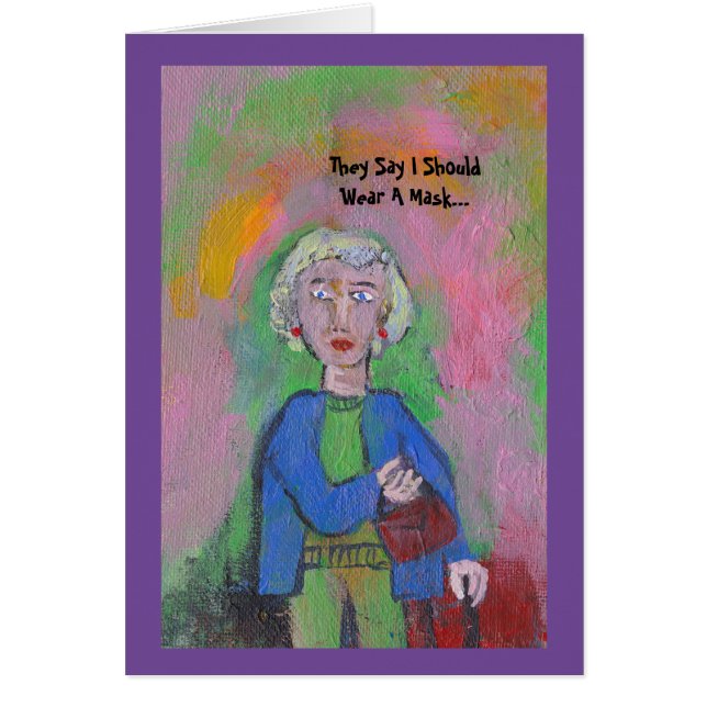 Maskera Humor Hälsningskort (Framsidan)