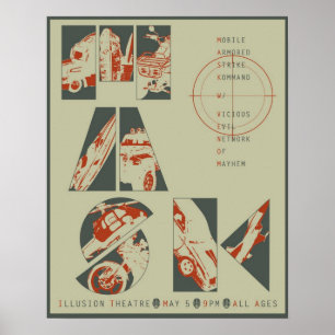 Maskera konsertaffischen #3 poster
