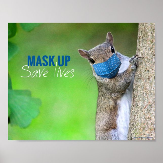 Maskera upp Spara Lives Poster (Framsidan)