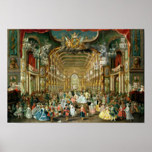 Maskerad boll i Hoftheateren, Bonn, 1754 Poster