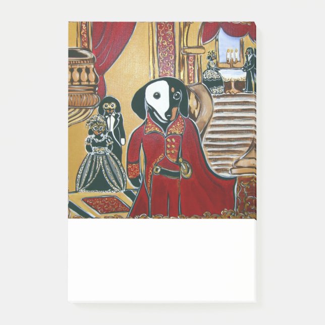 MASKERAD DACKEL POST-IT BLOCK (Framsida)