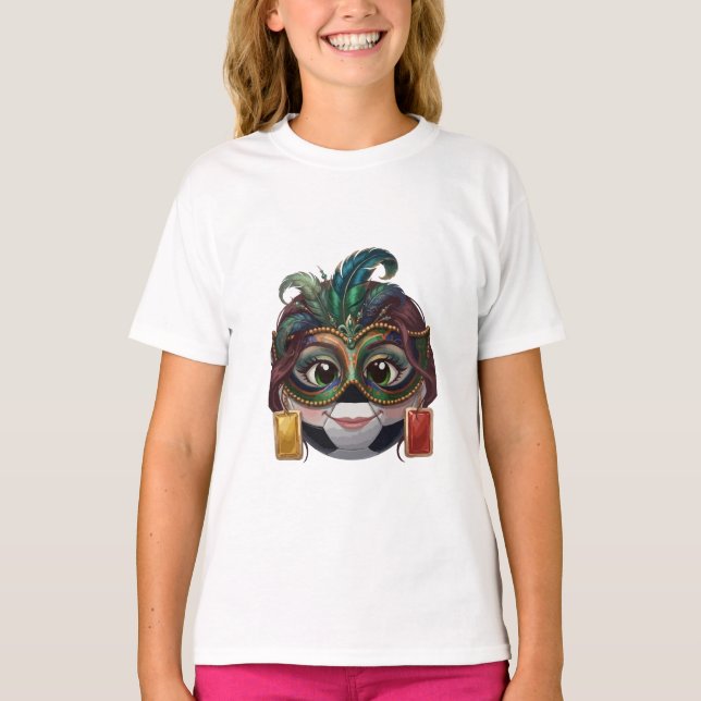 Maskerad Fotboll  T Shirt (Framsida)