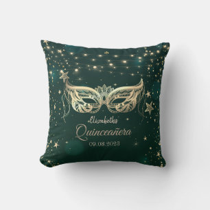 Maskerad, Gröna Stjärnor Quinceañera Kudde