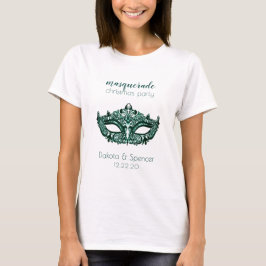 Maskerad Grönt-mask | Vibrant Emerald Anpassningsb T Shirt