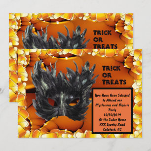 Maskerad Halloween-inbjudan Inbjudningar