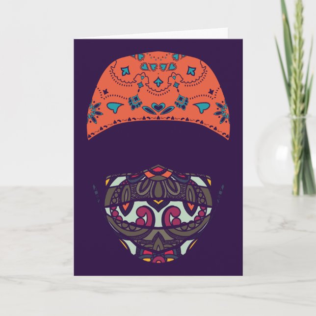 maskerad i paisley kort (Framsida)