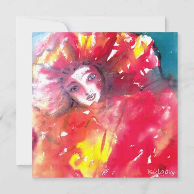 MASKERAD I RÖTT 2 / MARDI GRAS MASQUERADE FESTLIGH INBJUDNINGAR (Framsida)