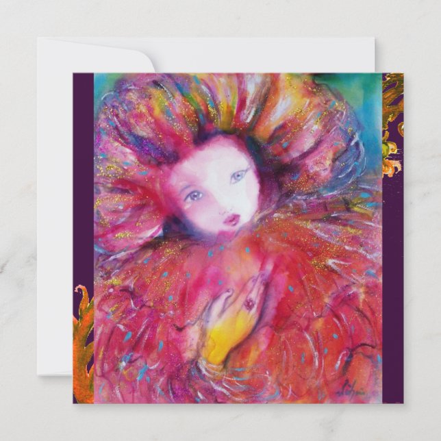 MASKERAD I RÖTT / MARDI GRAS MASKERADE FEST INBJUDNINGAR (Framsida)