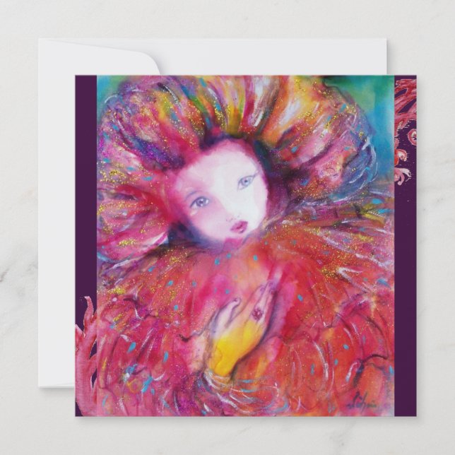 MASKERAD I RÖTT / MARDI GRAS MASKERADEFEST INBJUDNINGAR (Framsida)