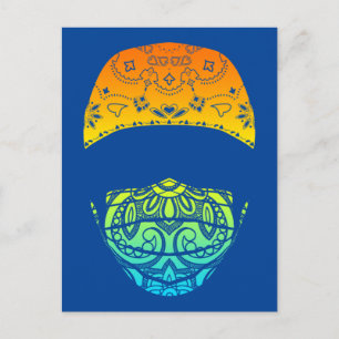 maskerad i vykort för paisley