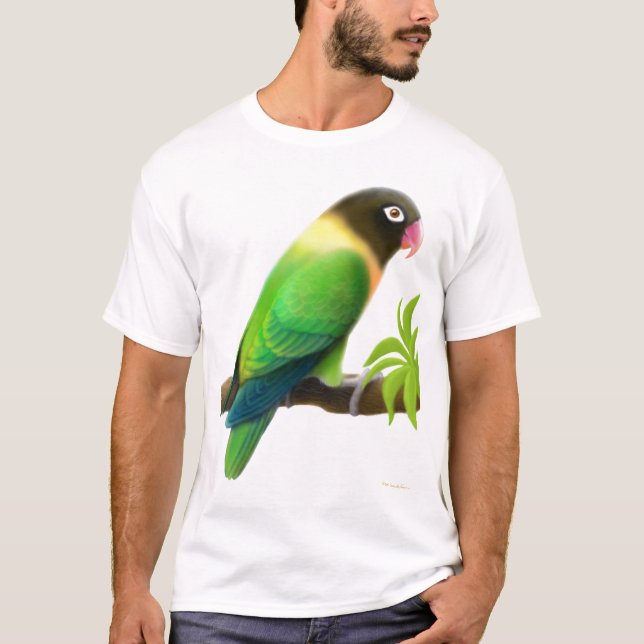 Maskerad LovebirdgröntT-tröja Tee Shirt (Framsida)