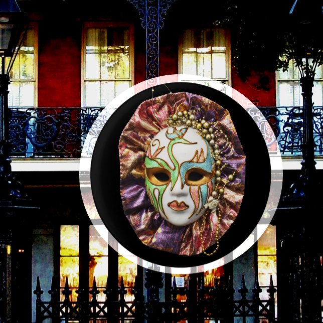 Maskerad, Mardi Gras, Karnevalsmask Knapp (Skapare uppladdad)