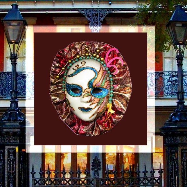 Maskerad, Mardi Gras, Karnevalsmask Magnet (Skapare uppladdad)