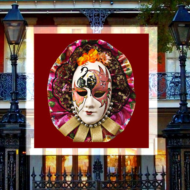 Maskerad, Mardi Gras-mask  Magnet (Skapare uppladdad)