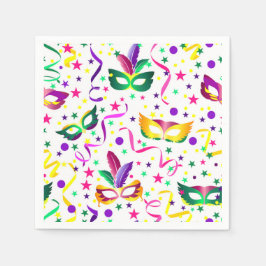 Maskerad Mask Pappers Servetter, Elegant Fest Pappersservett