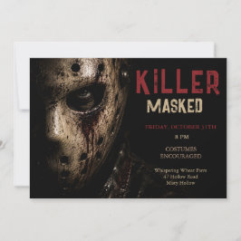 Maskerad mördare Halloween kostymfest Inbjudningar