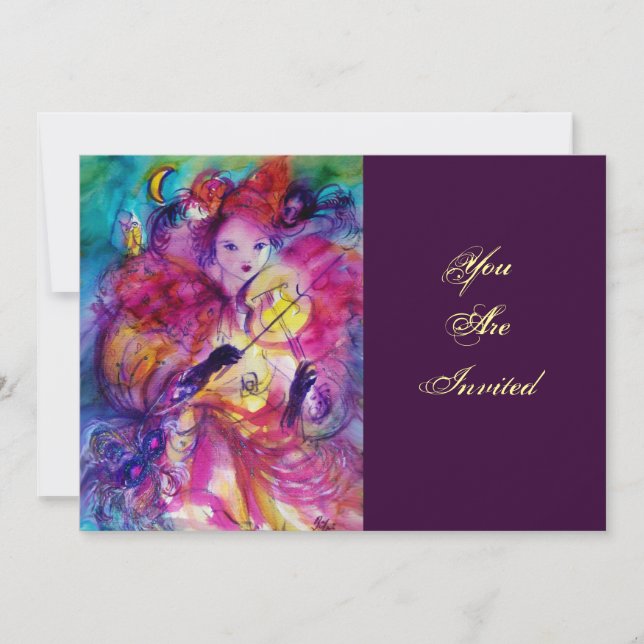 Maskerad Natt Fest Inbjudningar (Framsida)