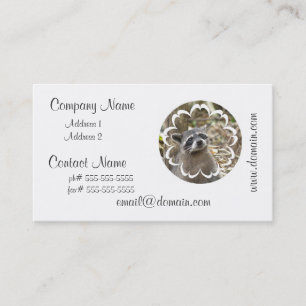 Maskerad Raccoonvisitkort Visitkort