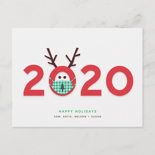 Maskerad Ren 2020 Jul Postkort Helg Vykort (Framsida)