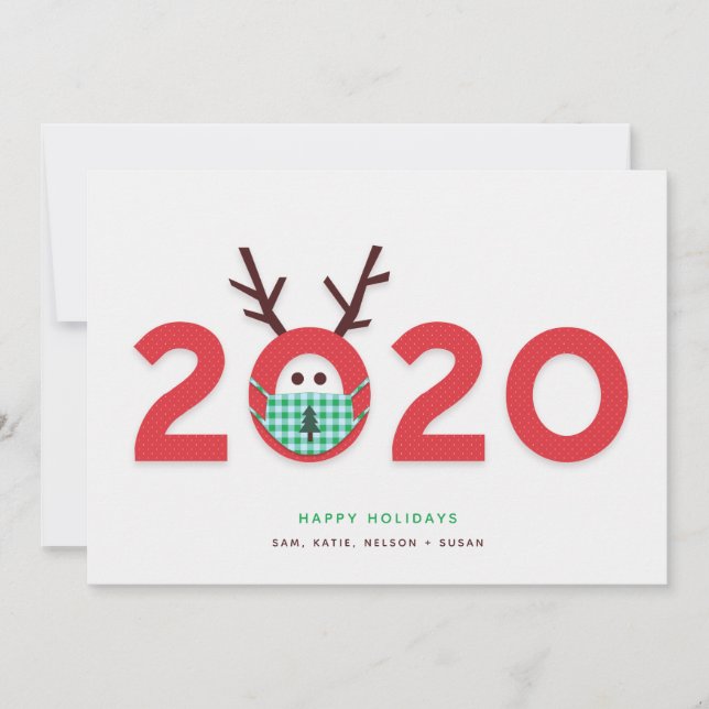 Maskerad Ren 2020 Julkort (Framsida)