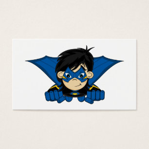 Maskerad Superheroflickabokmärke Visitkort