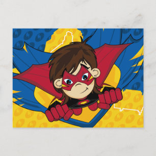 Maskerad superhjälte Postcard Vykort